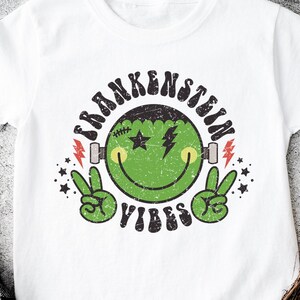 Halloween Frankenstein Vibes Shirt, Halloween Shirt, Halloween Shirts, Boy Halloween Shirt, Toddler Halloween, Inkjet Transfer, Sublimation