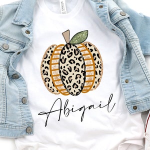 Camisa de calabaza leopardo, camisa de calabaza de otoño, camisa de calabaza de Halloween, camisa de calabaza para bebés, camisa de calabaza para niños pequeños, calabaza juvenil, sublimación