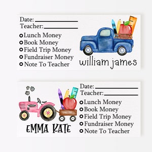 School Envelope Set of 25, Personalized School Envelope, Teacher, Gift for Teacher, Personalized Name, Back To School Envelope, Custom Name