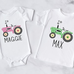 Tractor Truck Shirt, Personalized Name, Tractor Shirt For Boys and Girls, Baby Tractor Shirt, Toddler Tractor Shirt, Youth Tractor Shirt