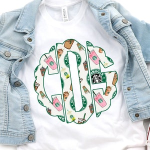 Favorite Drinks Monogram Name Shirt, For Infant, Toddler, Youth, and Adult, Kids Shirt, Personalized Name, Sublimation, For Girl, Girls