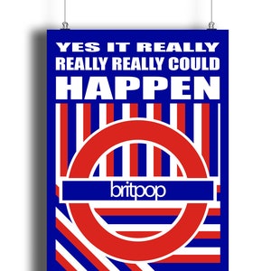 The Universal Print | Britpop | Indie | Blur Inspired | Music Print | Music Poster | Wall Art | Typographic | Song Lyrics | Nineties
