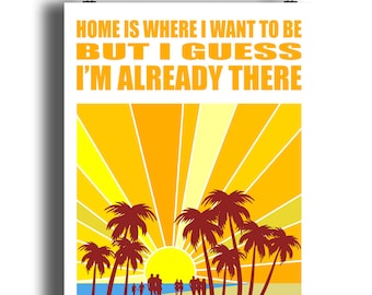 This Must Be The Place This Print | Balearic | Talking Heads Inspired | Music Print | Music Poster | Wall Art | Typographic | Song Lyrics