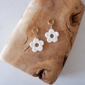 Daisy Handmade Polymer Clay Earrings