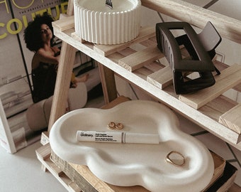 Vancouver Cloud Decorative Tray | Handmade Decor | Cement Tray | Bathroom Tray