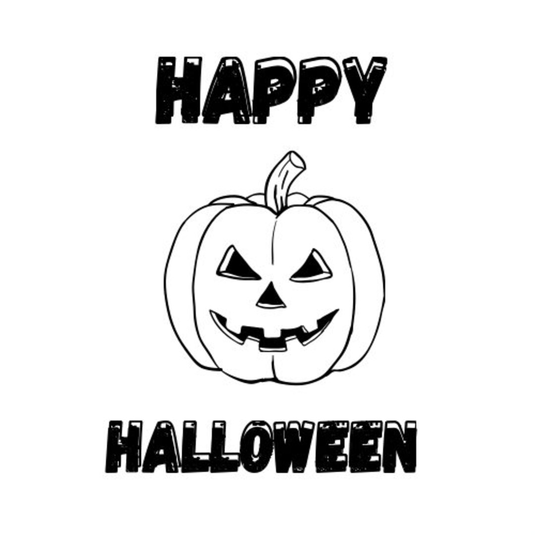 Halloween Coloring Page Etsy