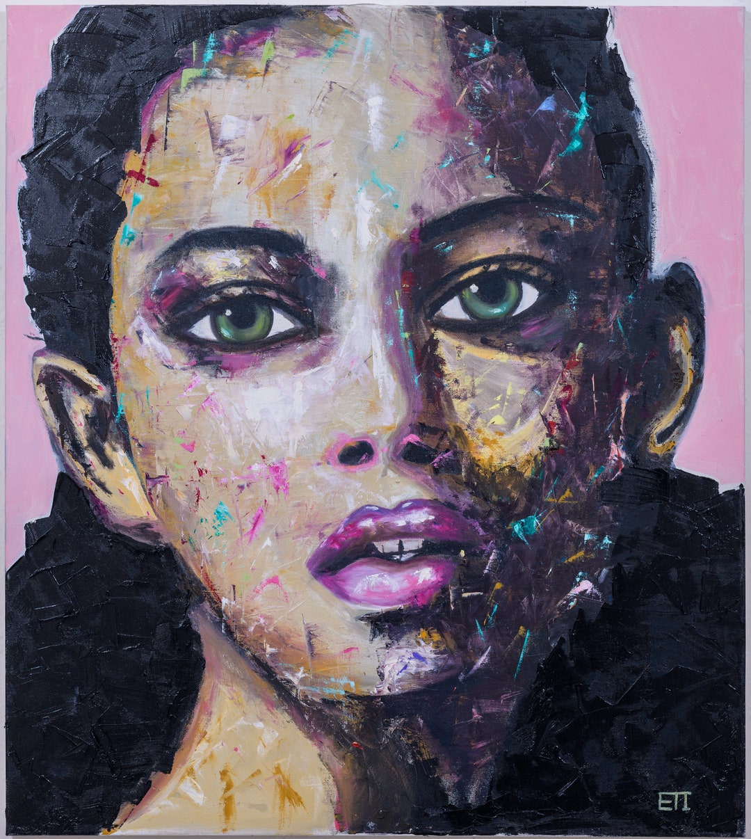 Digital File of My Oil Painting Woman Canvas, Woman Portrait Painting