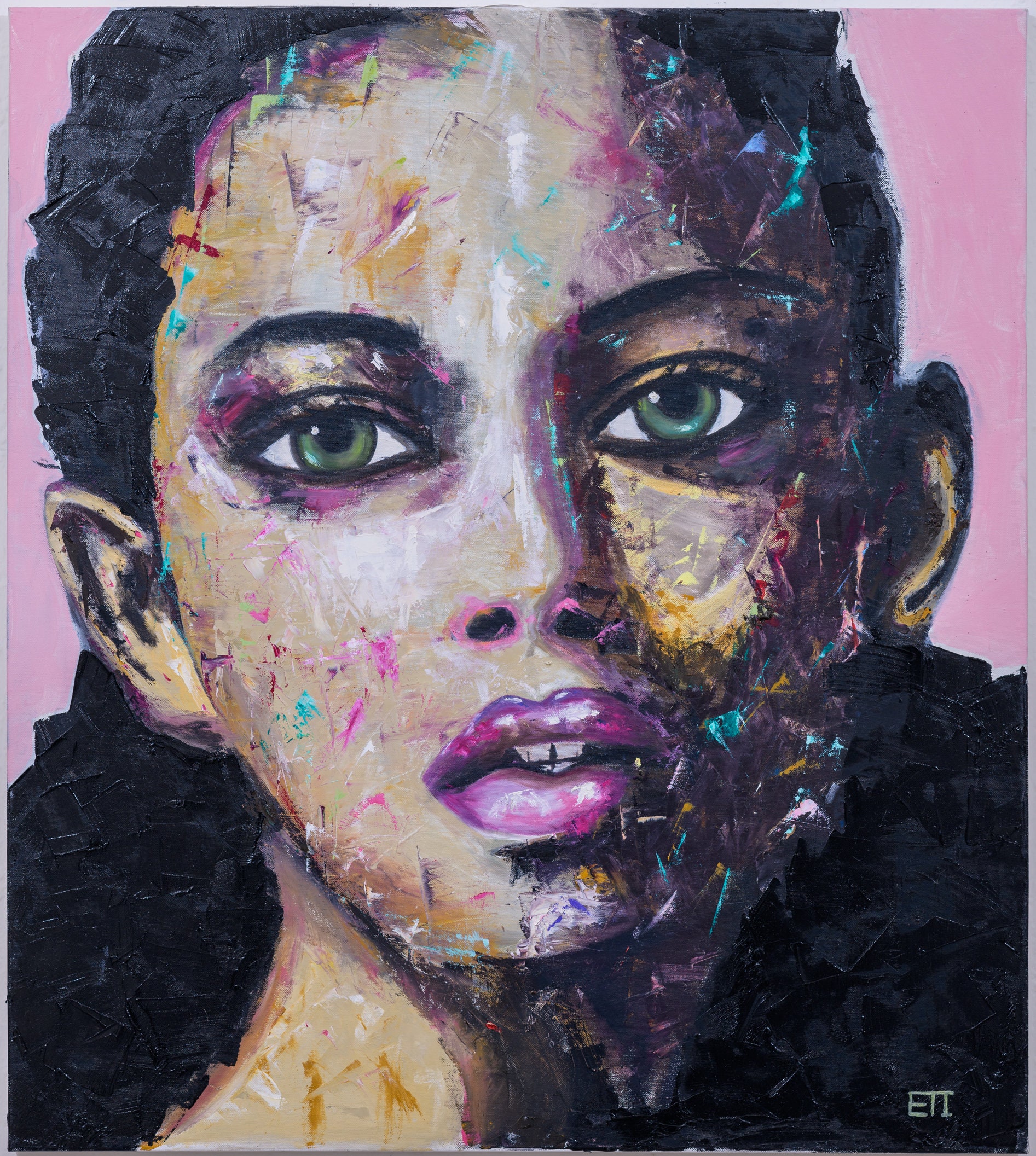 Digital File of My Oil Painting Woman Canvas, Woman Portrait Painting