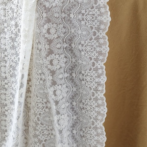 Cubierta de mesa 100% algodón/Mantel bordado de encaje floral francés Rectángulo/Mantel de boda de encaje blanco/Mantel personalizado Granja imagen 2
