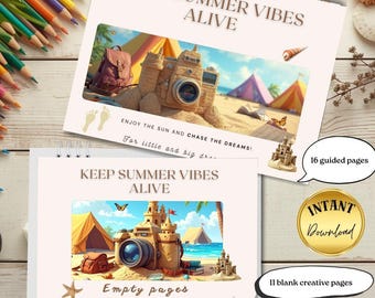 Kids Summer Memory Book | Printable Adventure Journal, Keepsake Pages (Digital Download)