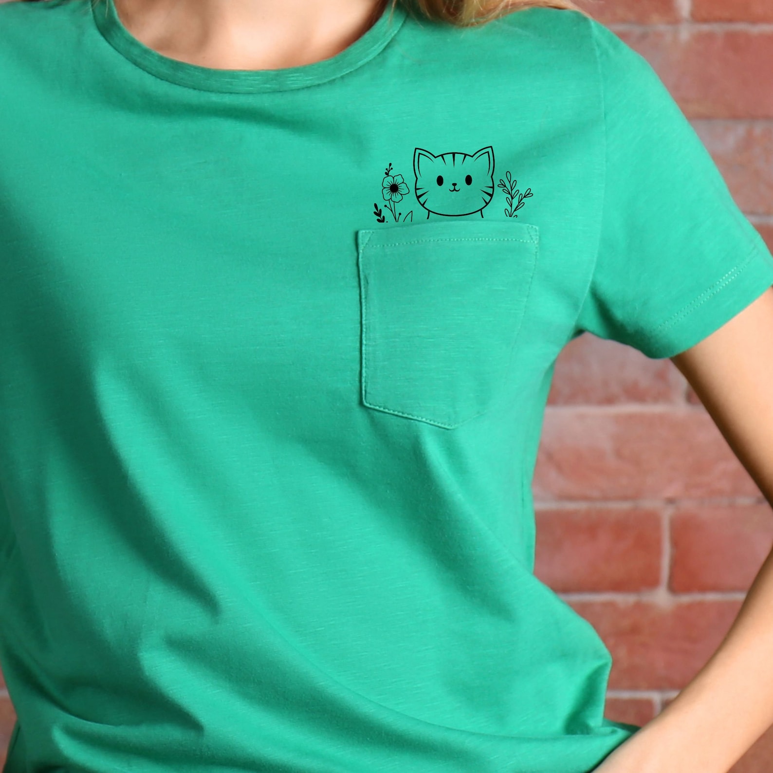 Milo | Cute Cat Pocket Shirt