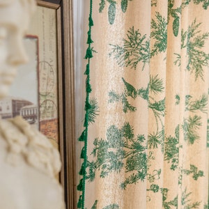 Rideau bohème, panneau de rideau en lin, rideau bohème, draperie de style champêtre, rideaux pour le salon et la chambre à coucher, dimension de rideau à personnaliser image 6