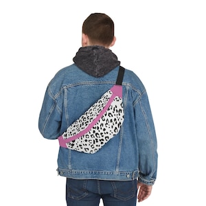 Pink & Cheetah Fanny Pack | Custom travel pack | Throwback fashion | FUN Leopard and Pink Large Fanny Pack