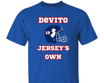 DeVito Jersey's Own Unisex Crewneck Custom Short Sleeve T-Shirt, New York Giants Football, Giants Fan Gift, Tommy DeVito Tee, Tommy Cutlets