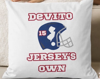 DeVito Jersey's Own Custom Medium Square Throw Pillow, Pillow for Couch, Tommy DeVito Fans, Gift for Sports Fan, Tommy Cutlets