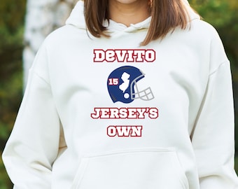 DeVito Jersey's Own Unisex Custom Cotton Pullover Hoodie, New York Giants Football, Giants Fan Gift, Tommy DeVito Merch, Tommy Cutlets