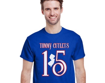 Tommy Cutlets New York Giants Unisex Short Sleeve DeVito T-shirt, Sports Fan Gear, Gameday Tee, Tommy DeVito Giants