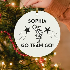 Personalized Cheerleading Ornament, Cheer Team Gifts, Cheerleader Ornament, Christmas Gift Ideas, Cheer Coach Gift, Team Gift Ideas