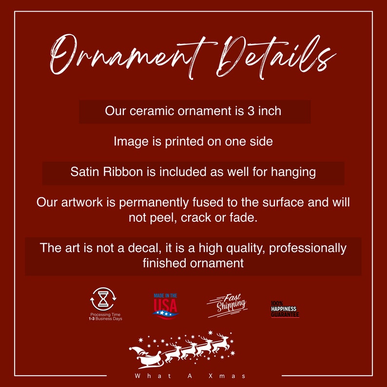 Flat Ceramic Christmas Ornament, Retro Train Ornament, Christmas Train