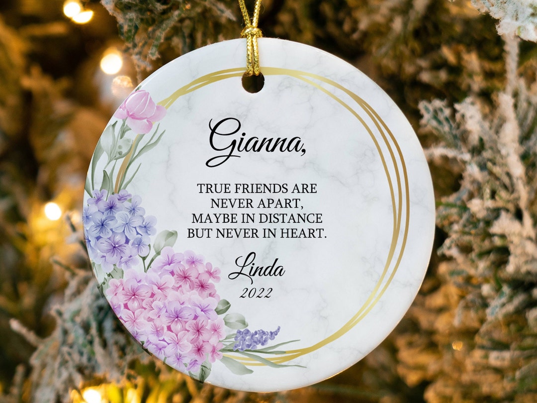 Custom Besties Ornament, Personalized Best Friend Ornament, Friendship ...