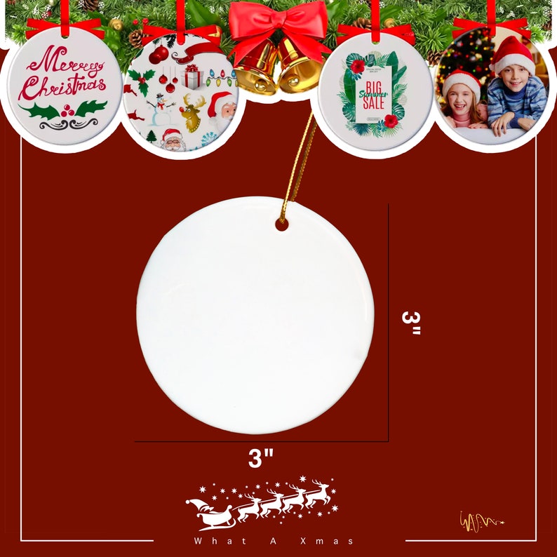 Flat Ceramic Christmas Ornament, Retro Train Ornament, Christmas Train