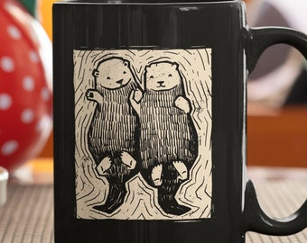 Leuk otterpaar - Mooi cadeau-idee voor jubileum verloofde vriendin vriend echtgenoot vrouw oma opa partner vriend, Valentijnsdag