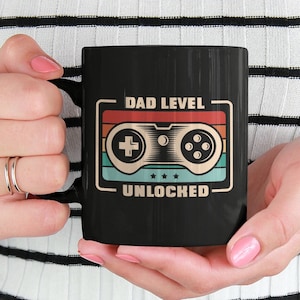 Dad level unlocked Coffee mug, Gift for dad, New dad gift idea, Father's day, Mug for dad, dad joke, gamer dad, gamer gift