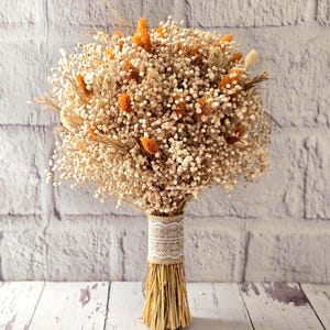 Rustic Dried flower Wedding bouquet set,Rustic bouquet arrangement,Wildflowers bouquet,Wedding Bridal Set,Fall Winter Bridal bouquet