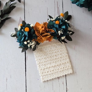 Blue and Orange Pocket Boutonnieres,,Flower Pocket Boutonniere,Groom&#39;s Pocket Boutonnire,Autumn Pocket Boutonniere,Blue flower boutonniere