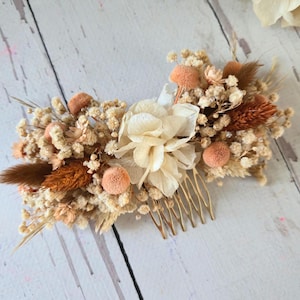 romantic dried flower comb,Autumn flower hair Comb,Bridesmaid Hair Comb, Wedding hair Comb,Engagement Comb,Bridal Shower Flower
