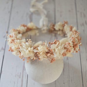Dusty Pink Dried Flower Crown,Bridesmaid Crown,Girl Child Crown,Rustic Wedding Crown,Engagement Crown,Bridal Shower Flower,Boho Wedding Gift