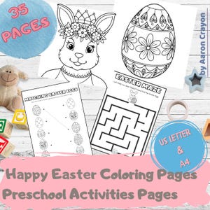 Happy Easter Coloring Pages, Easter Games Printable, Easter Activity Pages, Printable Mazes and Matching Games, Printable Coloring Pages