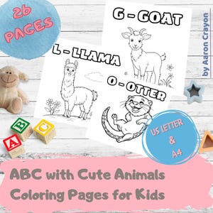 Coloring Pages PDF, Alphabet Coloring Pages, Coloring Pages for Kids, Preschool Printables, Cute Coloring Pages, Animal Coloring Pages