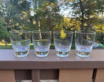 Cobalt Bormioli Rocco Blue Footed Tumblers / Bormioli Rocco Juice