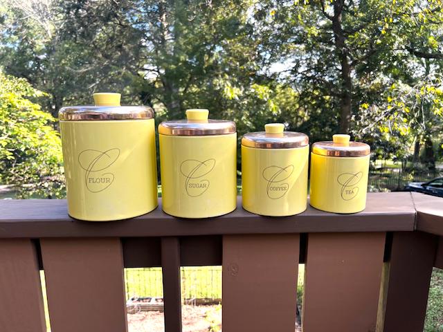 RANSBURG ランズバーグ キャニスター 缶 6点セット 黄色 花 RANSBURG ランズバーグ キャニスター 缶 6点セット 黄色 花