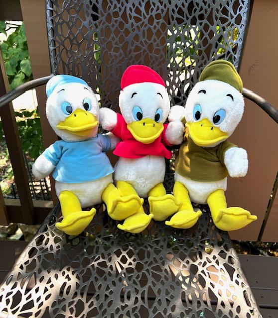 Vintage 1970's Huey,dewey and Louie Plush Animals, Walt Disney