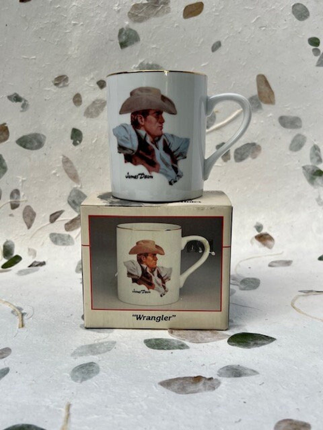 New James Dean Coffee Mug the Wrangler Dated 1985 3 in Etsy