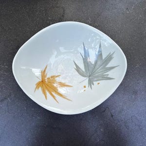 Vintage Fall themed True China made by Iroquois, Pattern is  Harvest time Serving dish, 10.5 inches