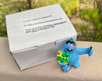 Sesame Street ornament, Herry Monster, MIB, 1993, Jim Henson Productions