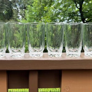 Vintage Crystal Arcoroc Arctic Highball glasses, set of 6, Preowned, Vintage 1960&#39;s barware