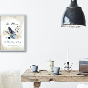 His Mercies are New wall art, printable download, digital art, religious wall art, faith, scripture wall art, church wall art
