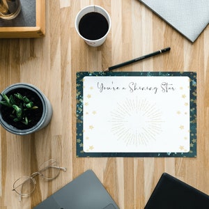 Vous êtes une carte de note Shining Star, une carte de note numérique, une carte de note imprimable, une carte de compliment, une carte de reconnaissance, une note de compliment