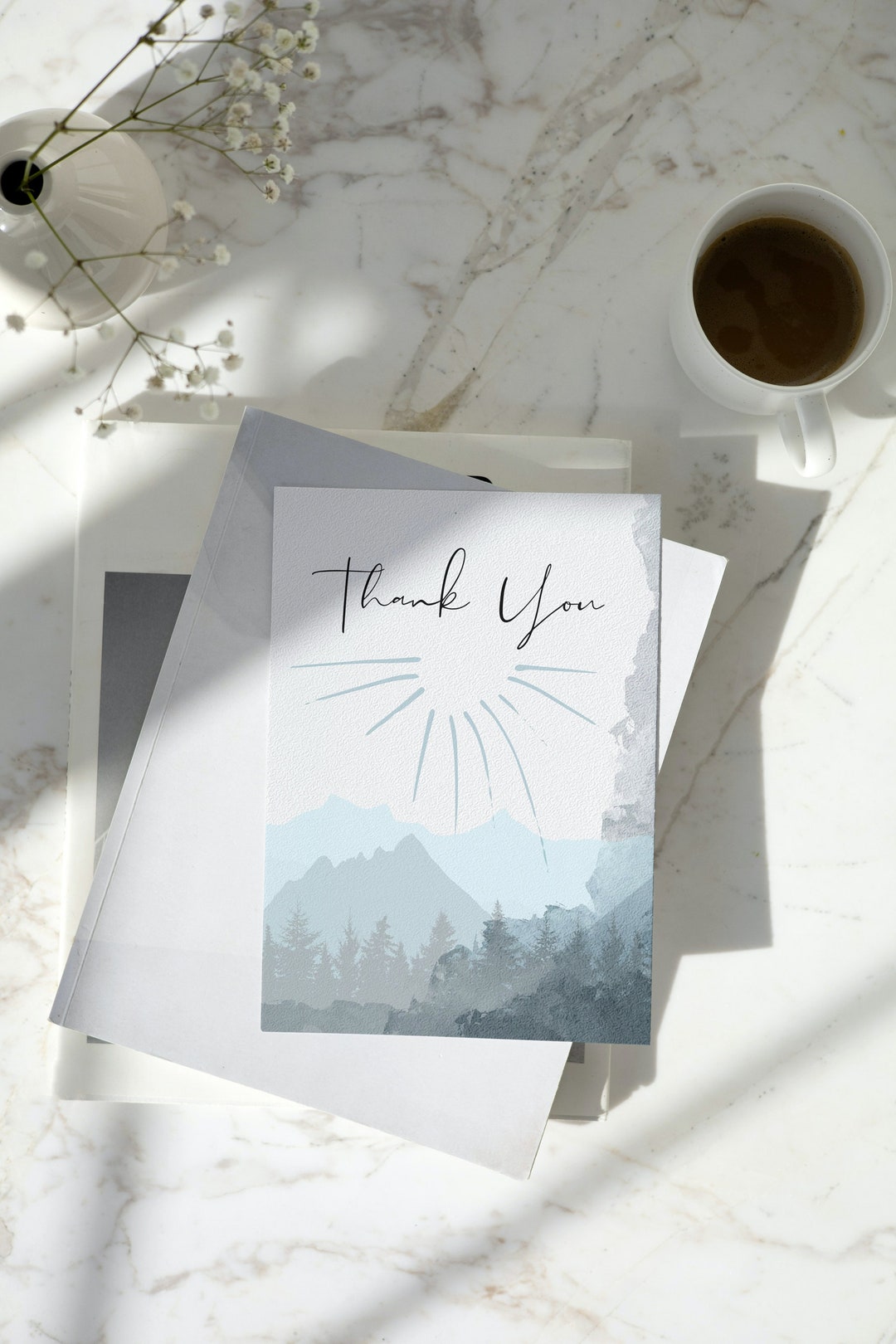 Thank You Card Foldable Thank You Card Digital Download Thank You