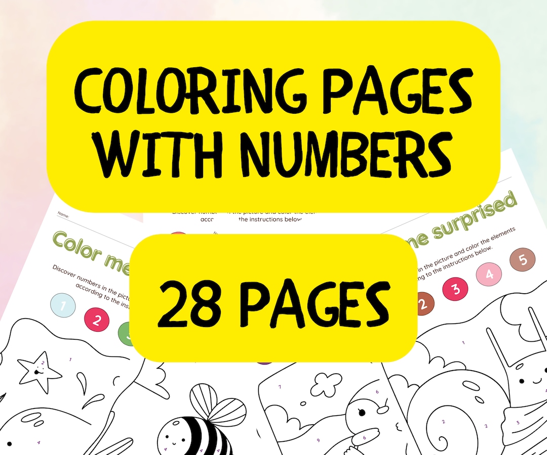 28 Printable Animal Coloring Pages, School Coloring Book, Preschool