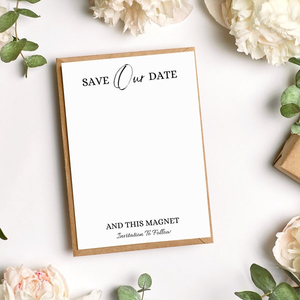 Save Our Date Magnet Holder Cards ~ Simple, Modern, Classic ~ Digital Download