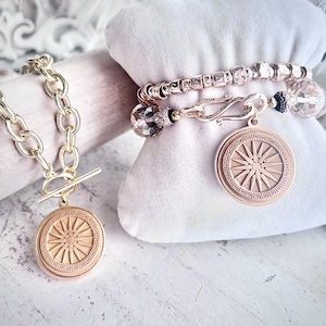 Vergina Star of Macedonia Necklace & Bracelet Set Alexander the Great Inspired Ancient Greek Jewelry For History Lovers of Statement Pieces