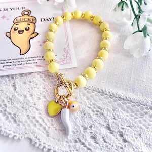 Lucky Italian Cornicello Charm Bracelet, Italian Good Luck Charm Meaningful Gift for Her, Italian Pride Jewelry, Good Fortune Friend Gift
