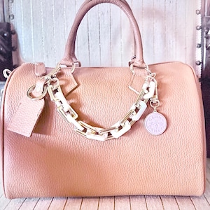 Echtes Italienisches Leder Handtasche Made in Florence Italien, Florentiner Leder Geldbörse Handgemacht in Italien, Geldbörse vom Florentiner Ledermarkt