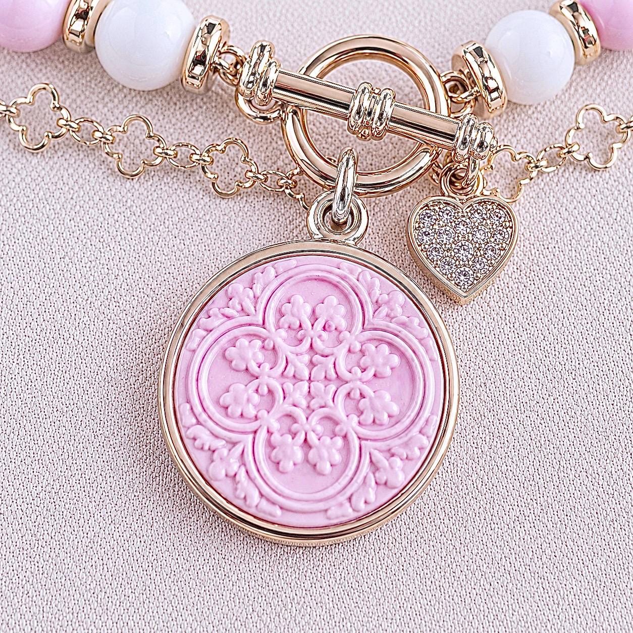 Italian Majolica Tile Charm Bracelet - Lemon, Cornicello, Wine