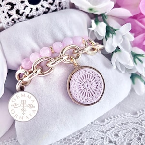 Florence Duomo Rose Window Charm Bracelet Set, Italian Vacation Jewelry, Florence Italy Bracelet Rose Window Pendant Italian Charm Bracelet